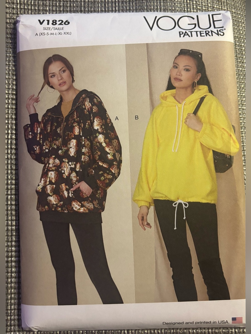 Vogue Oversized Hoodie Sewing Pattern - Sizes XS - XXL included
